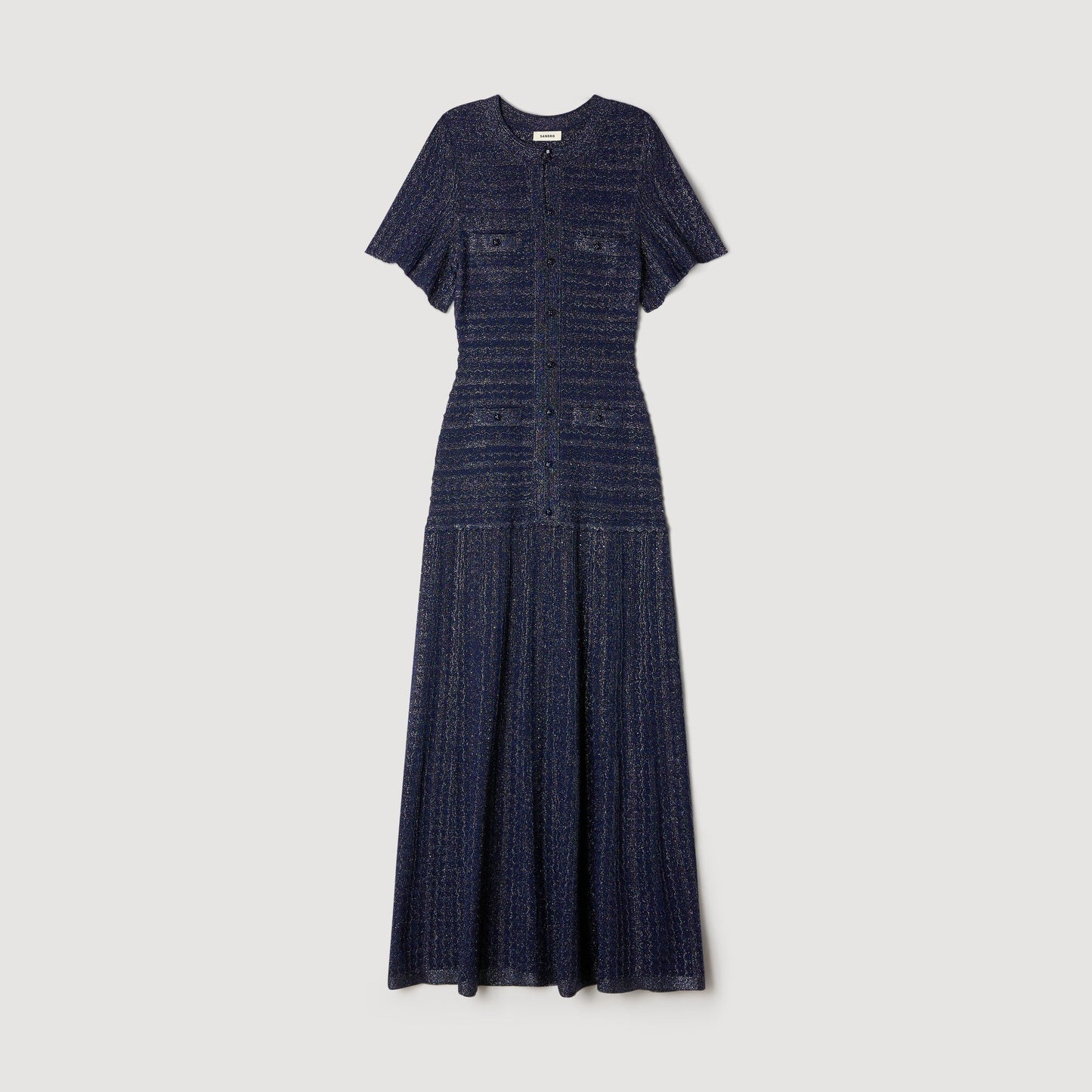 Rhinestone knit maxi dress