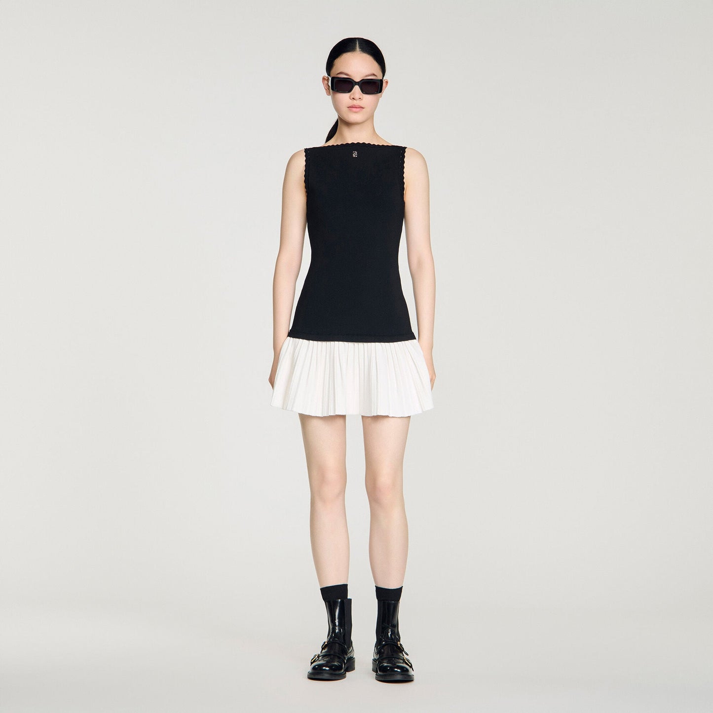Two-tone short dress