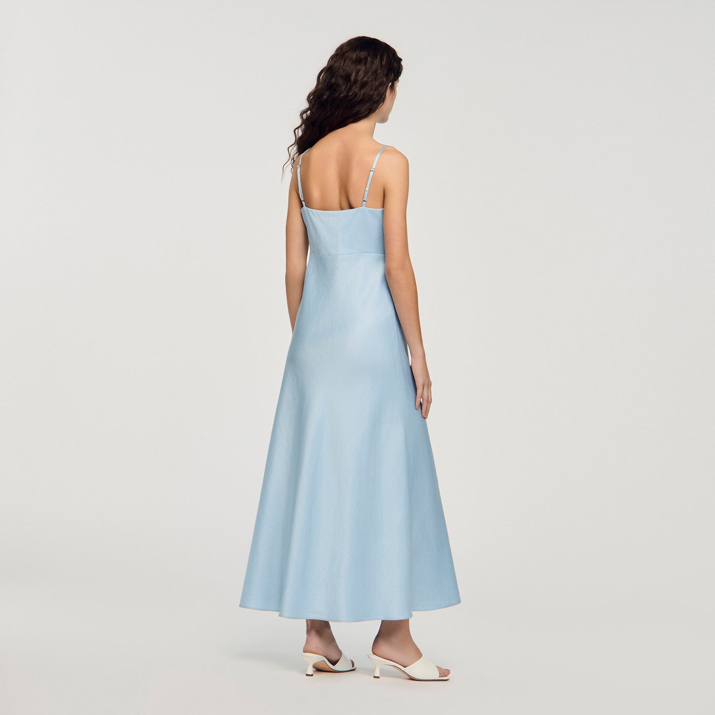 Satin-effect maxi dress
