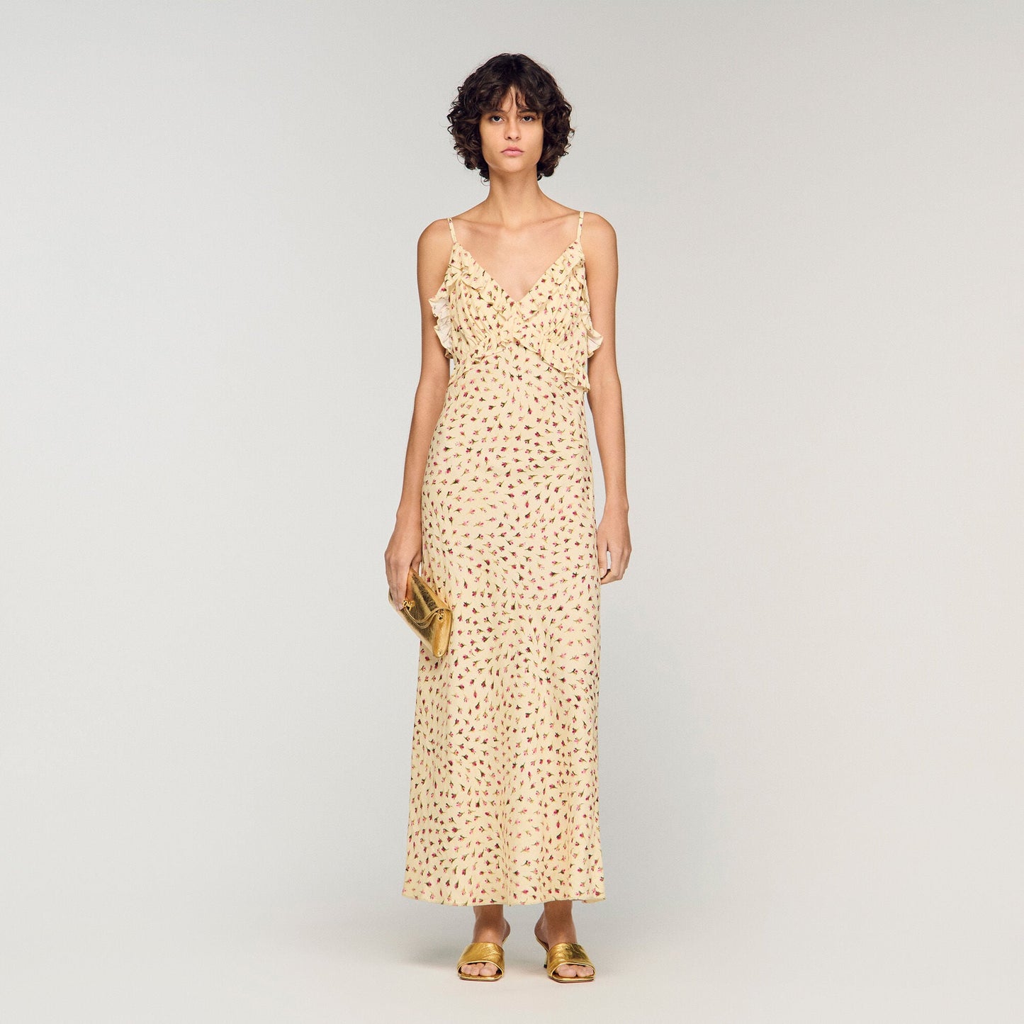 Flower print maxi dress
