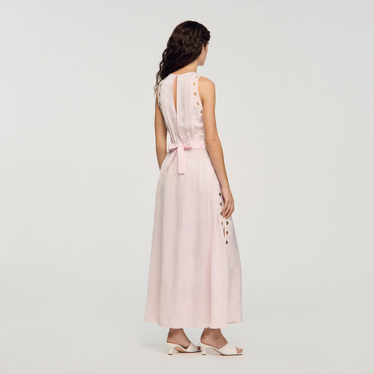 Flower jacquard maxi dress