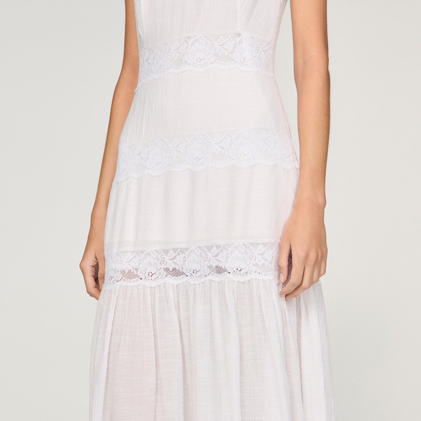 Crepon maxi dress