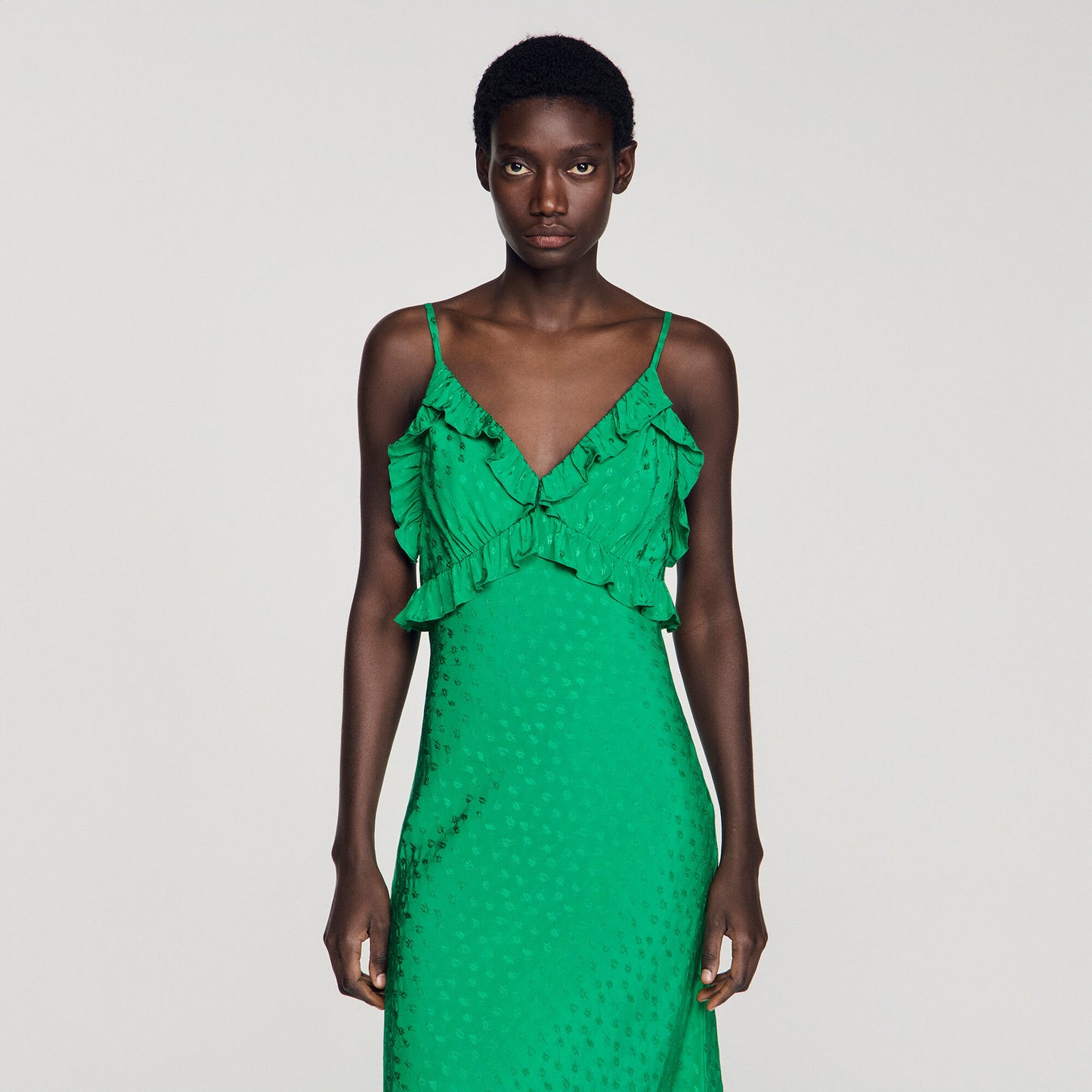 Maxi dress with straps