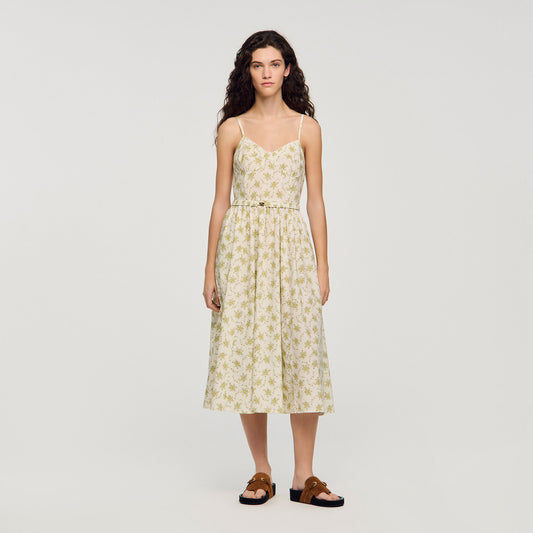 Floral maxi dress with straps
