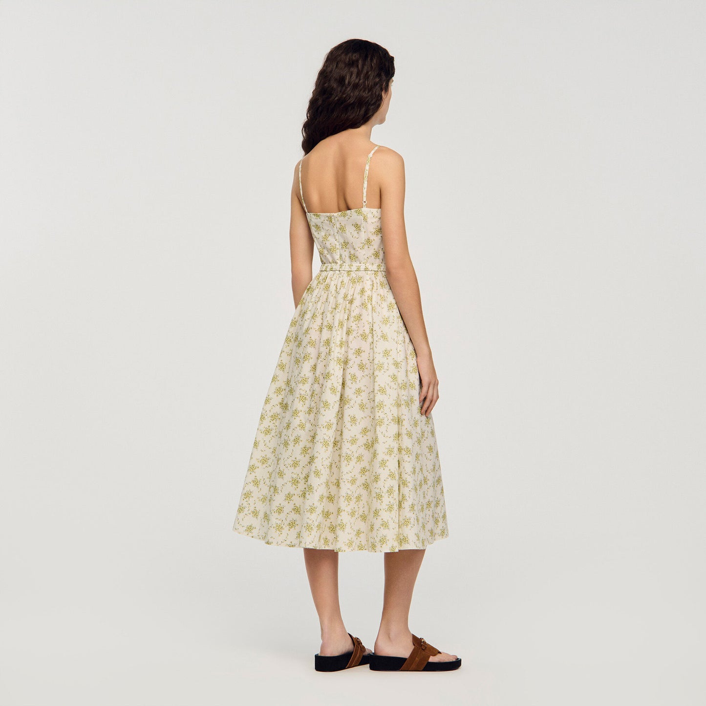 Floral maxi dress with straps