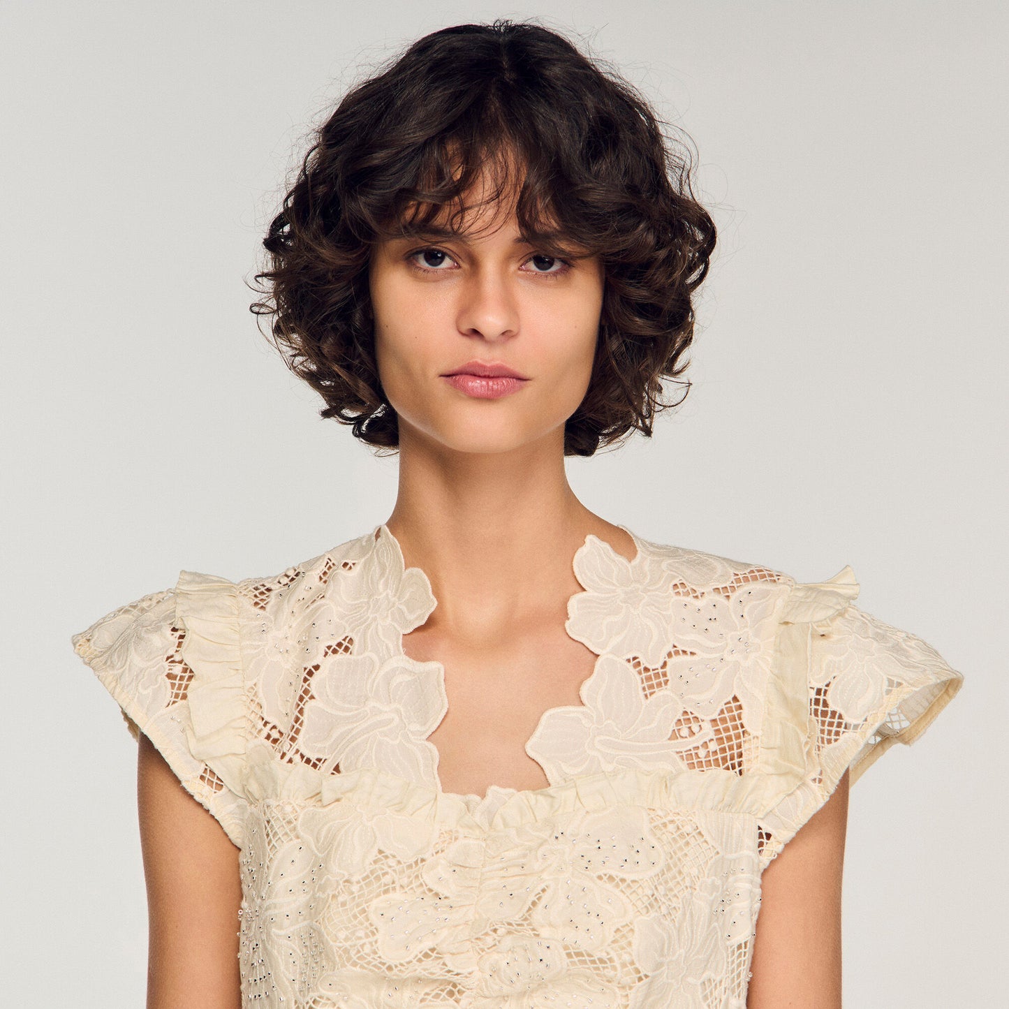 Short guipure dress