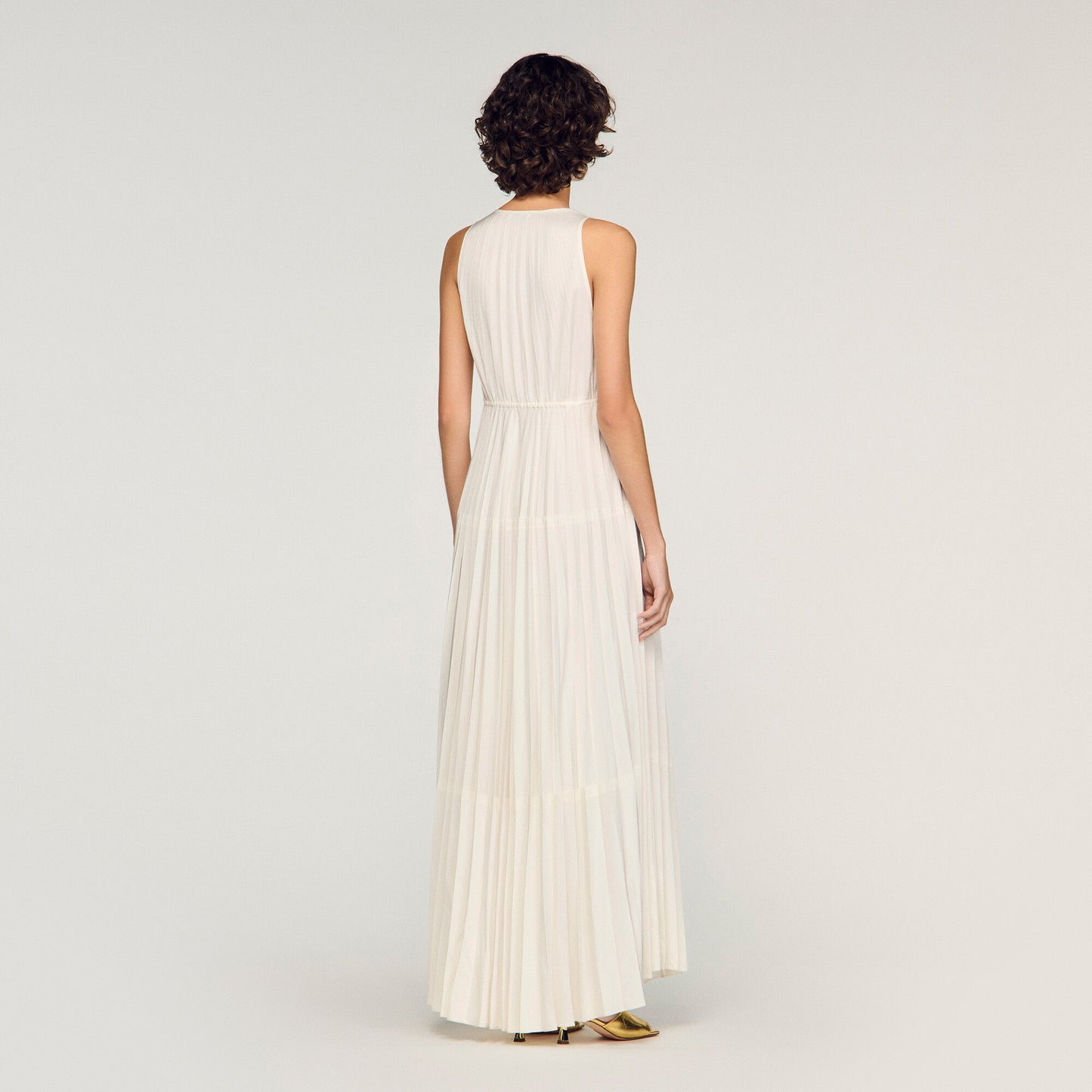 Pleated maxi dress