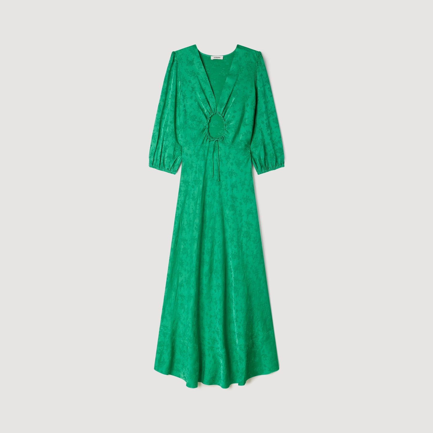 Floral jacquard maxi dress