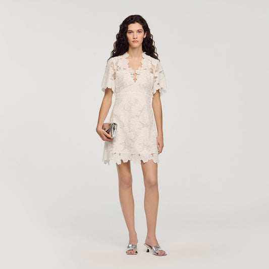 Flower print short dress