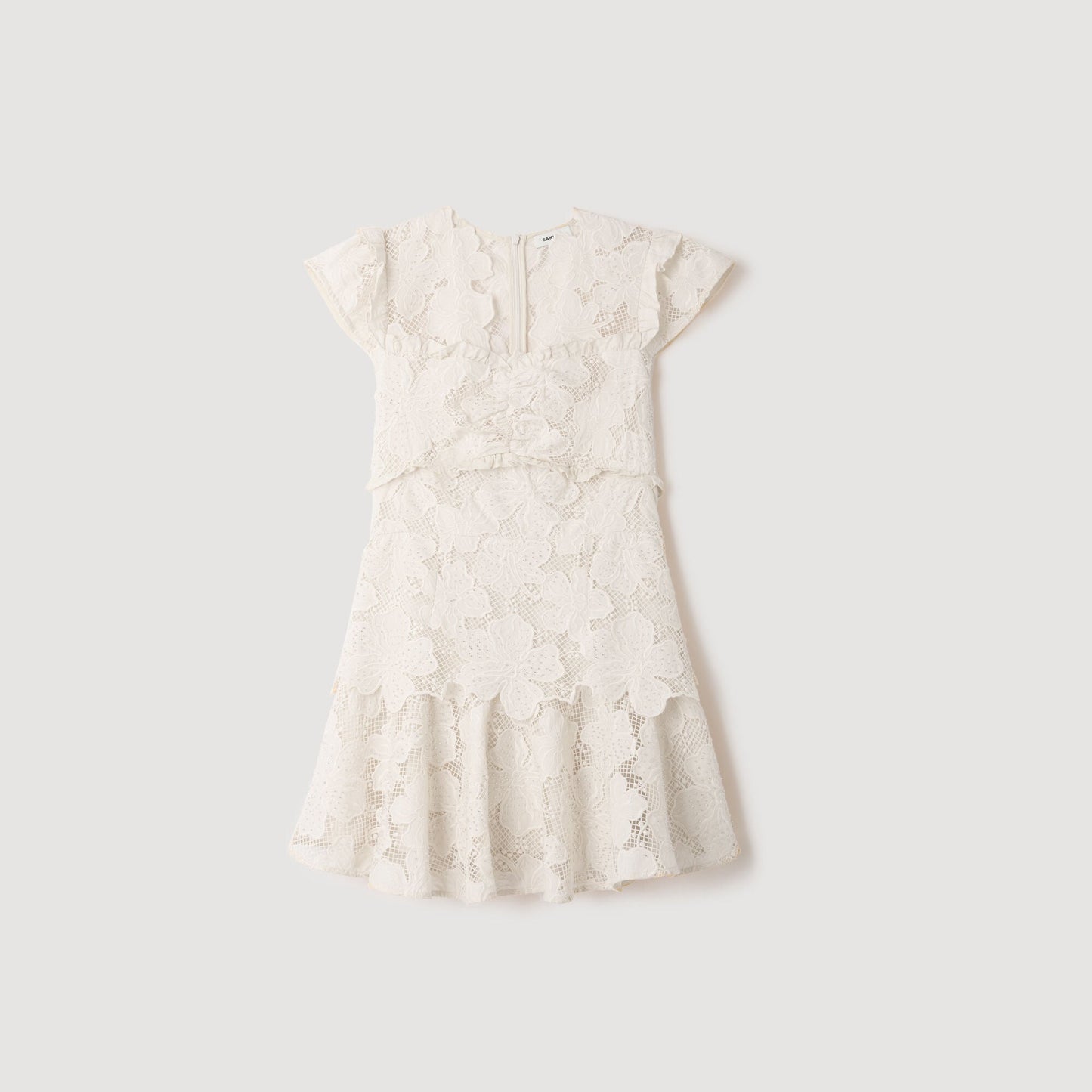 Flower print short dress