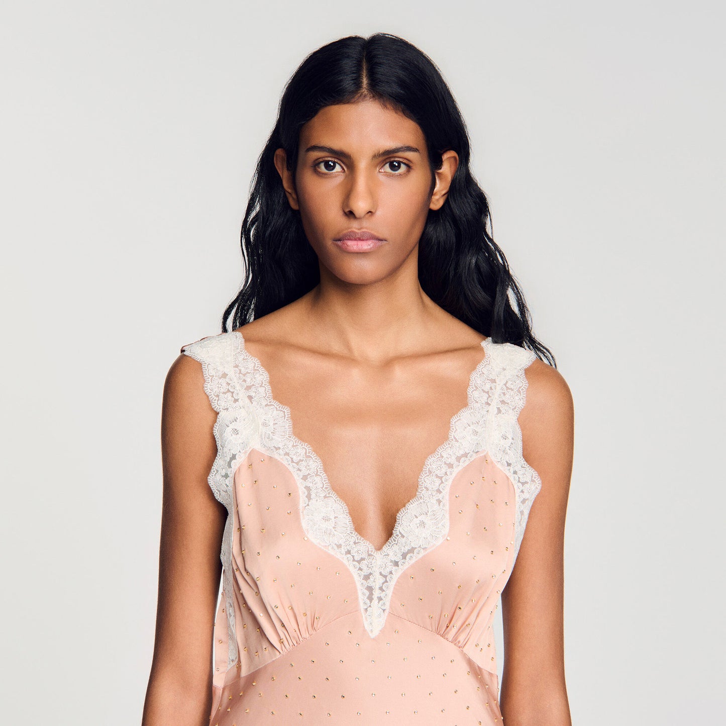 Rhinestone lingerie-style dress