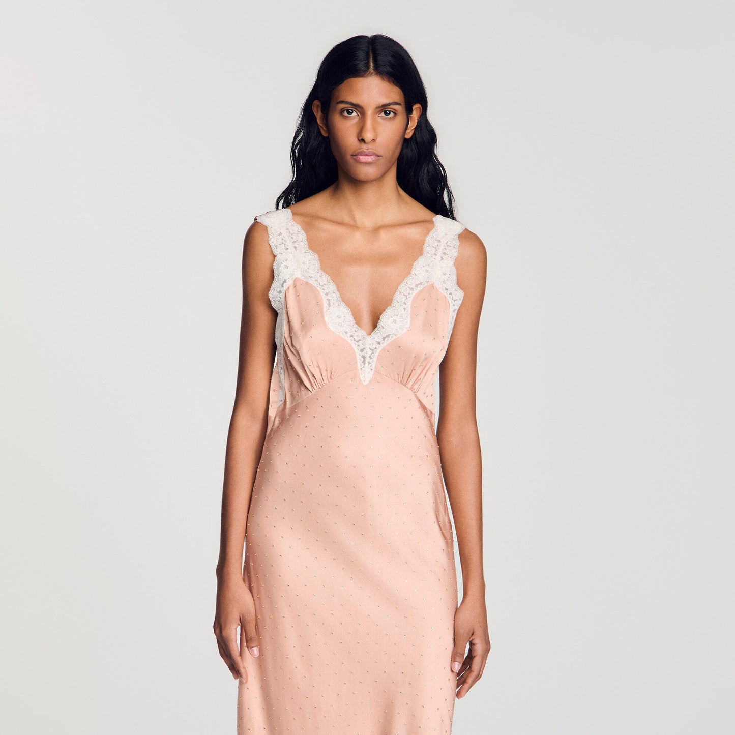 Rhinestone lingerie-style dress
