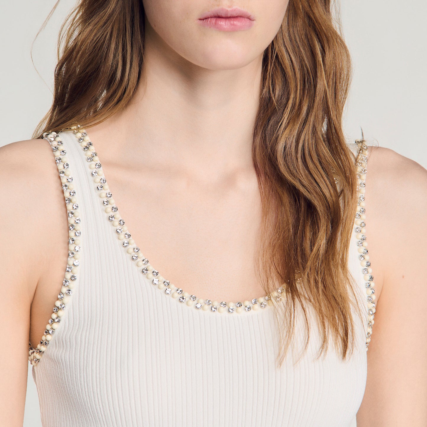 Rhinestone knit maxi dress