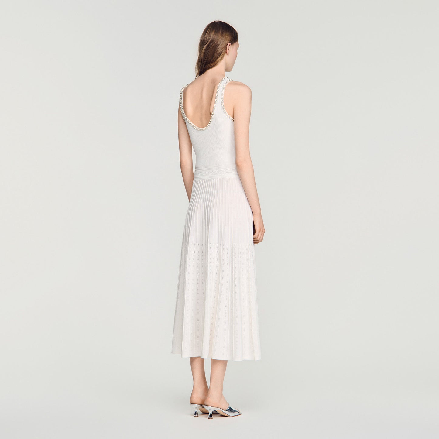 Rhinestone knit maxi dress