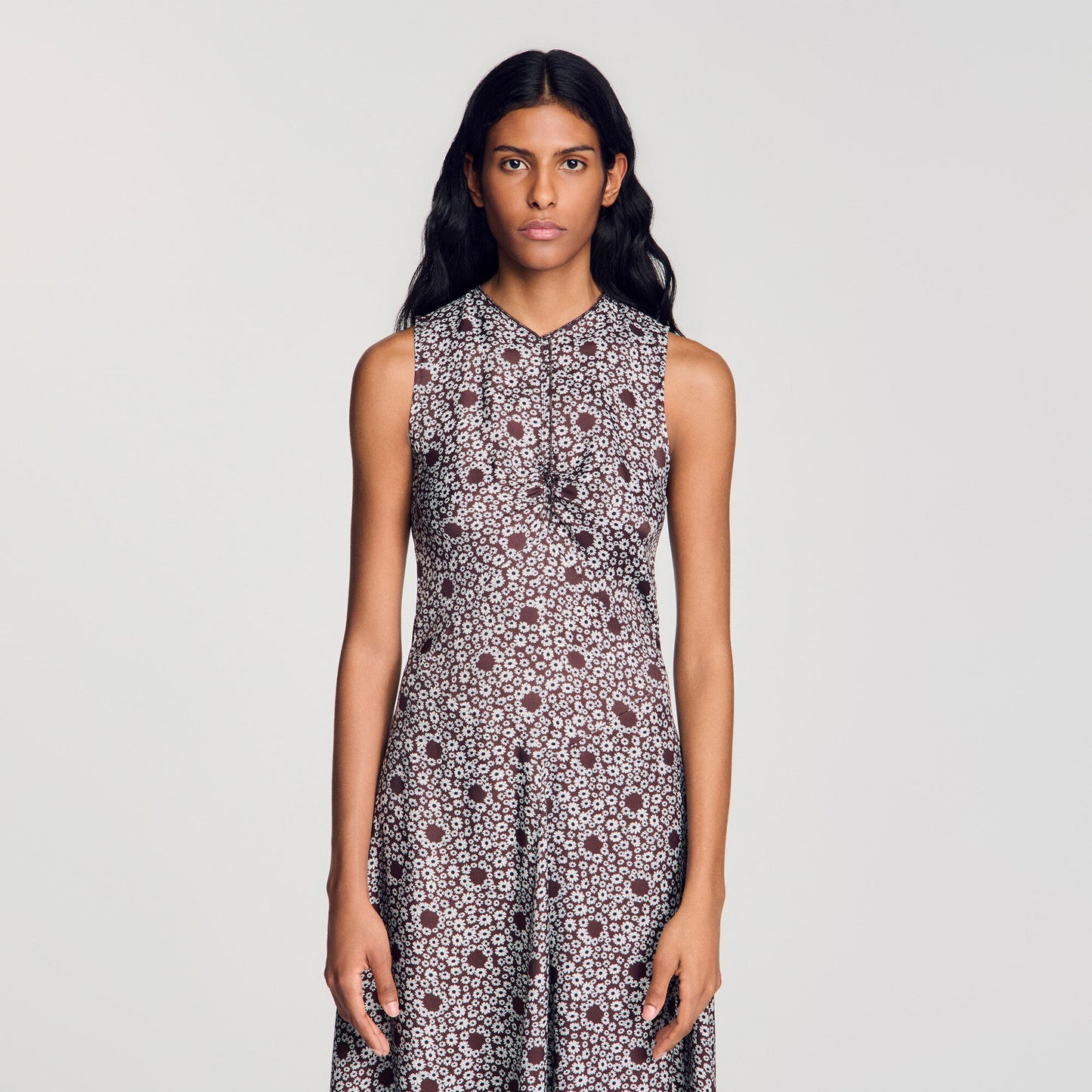 Daisy print maxi dress