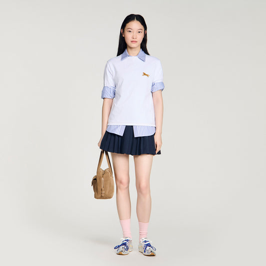 Horse embroidery cotton T-shirt