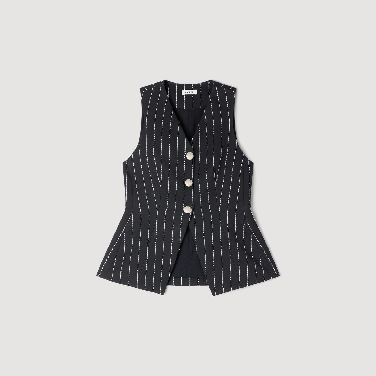 Sequinned striped jacket