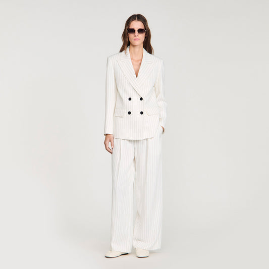 Striped suit jacket