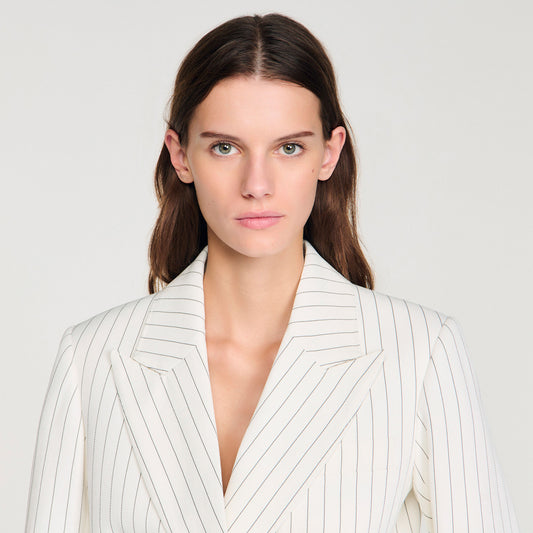 Striped suit jacket