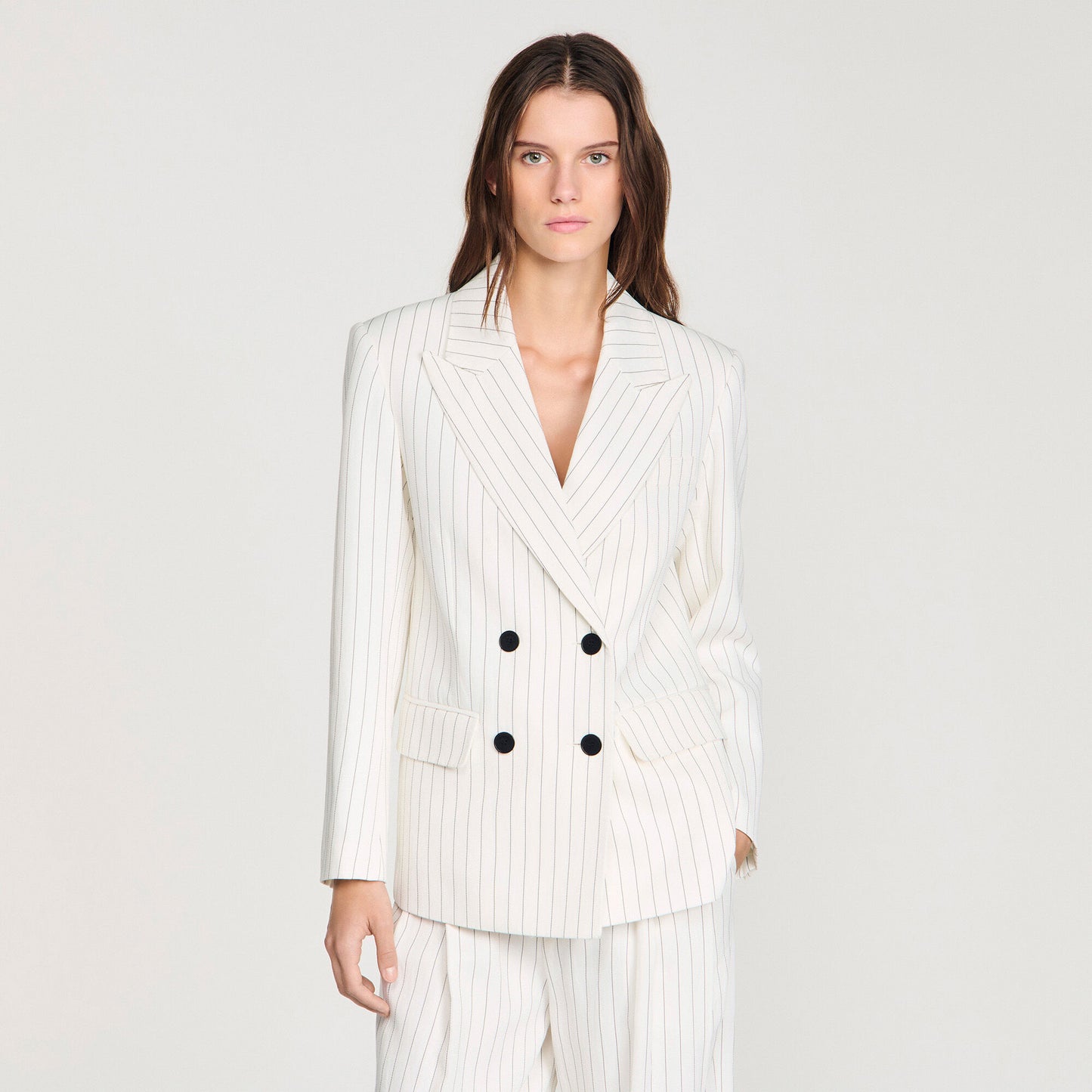 Striped suit jacket