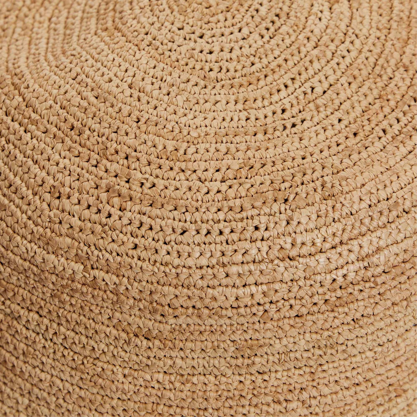 Crochet raffia bucket hat