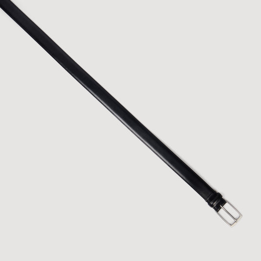Rectangular buckle leather belt