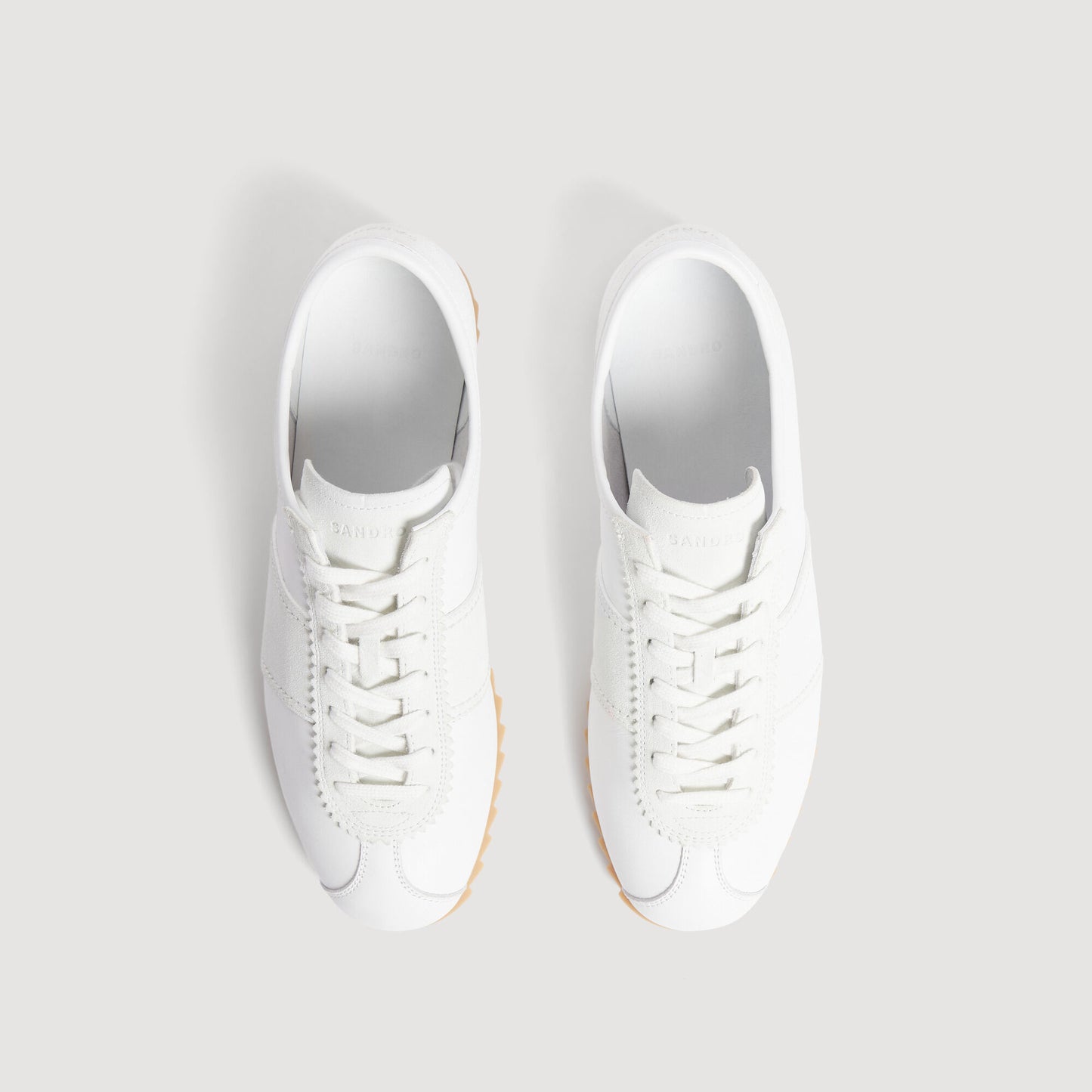 Leather running trainers