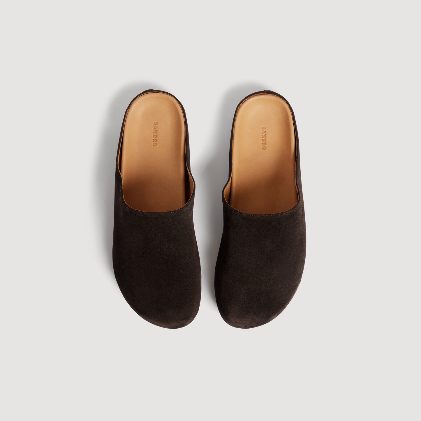 Split leather mules