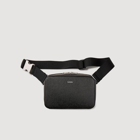 Small reconstitued leather bag