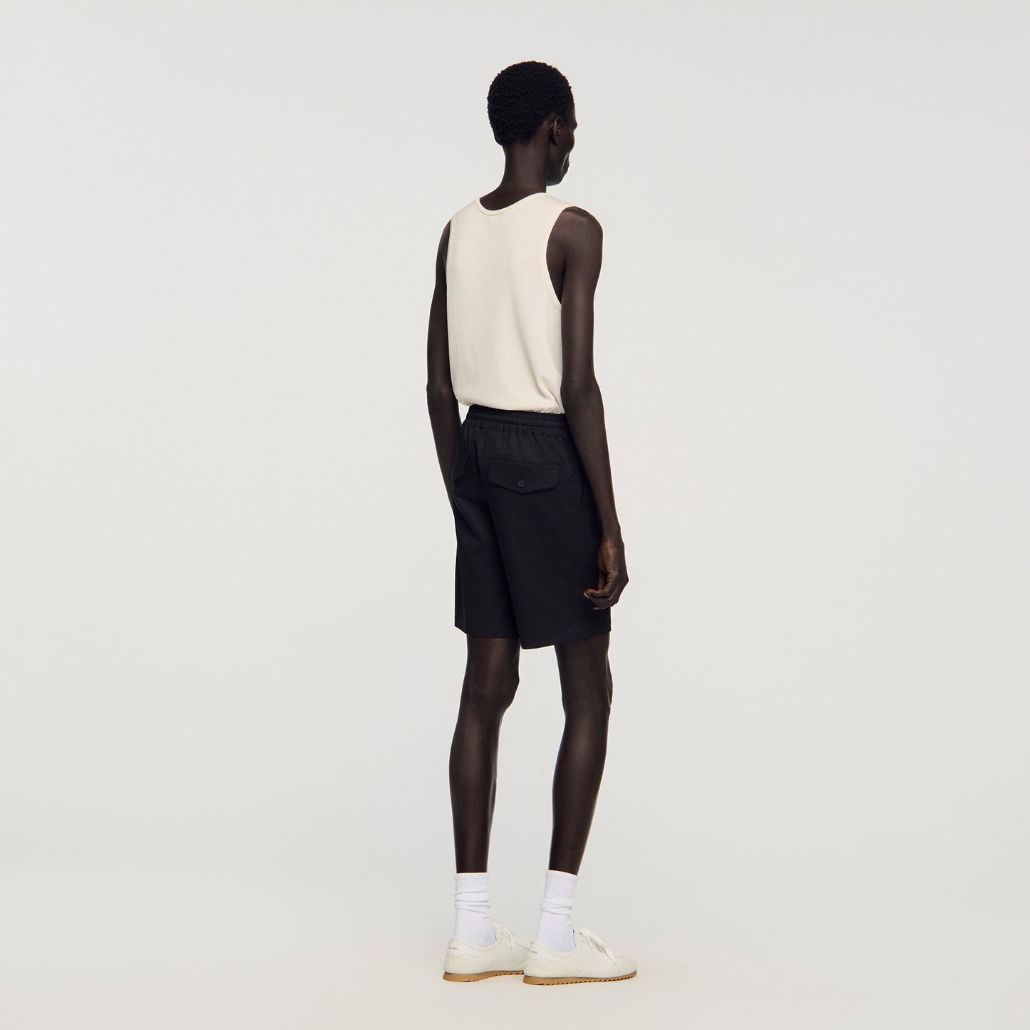 Cotton shorts with elastic waist