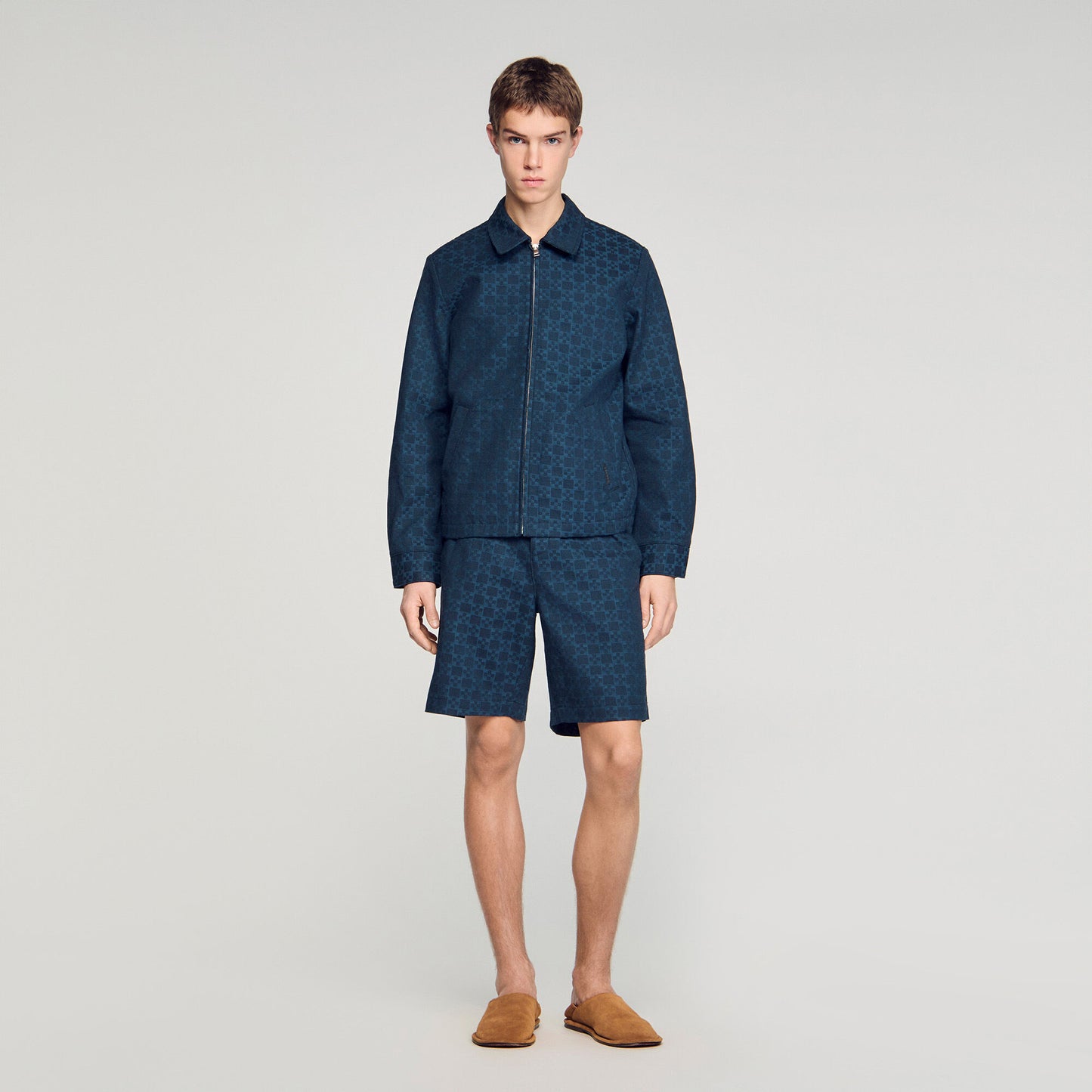 Square Cross denim shorts