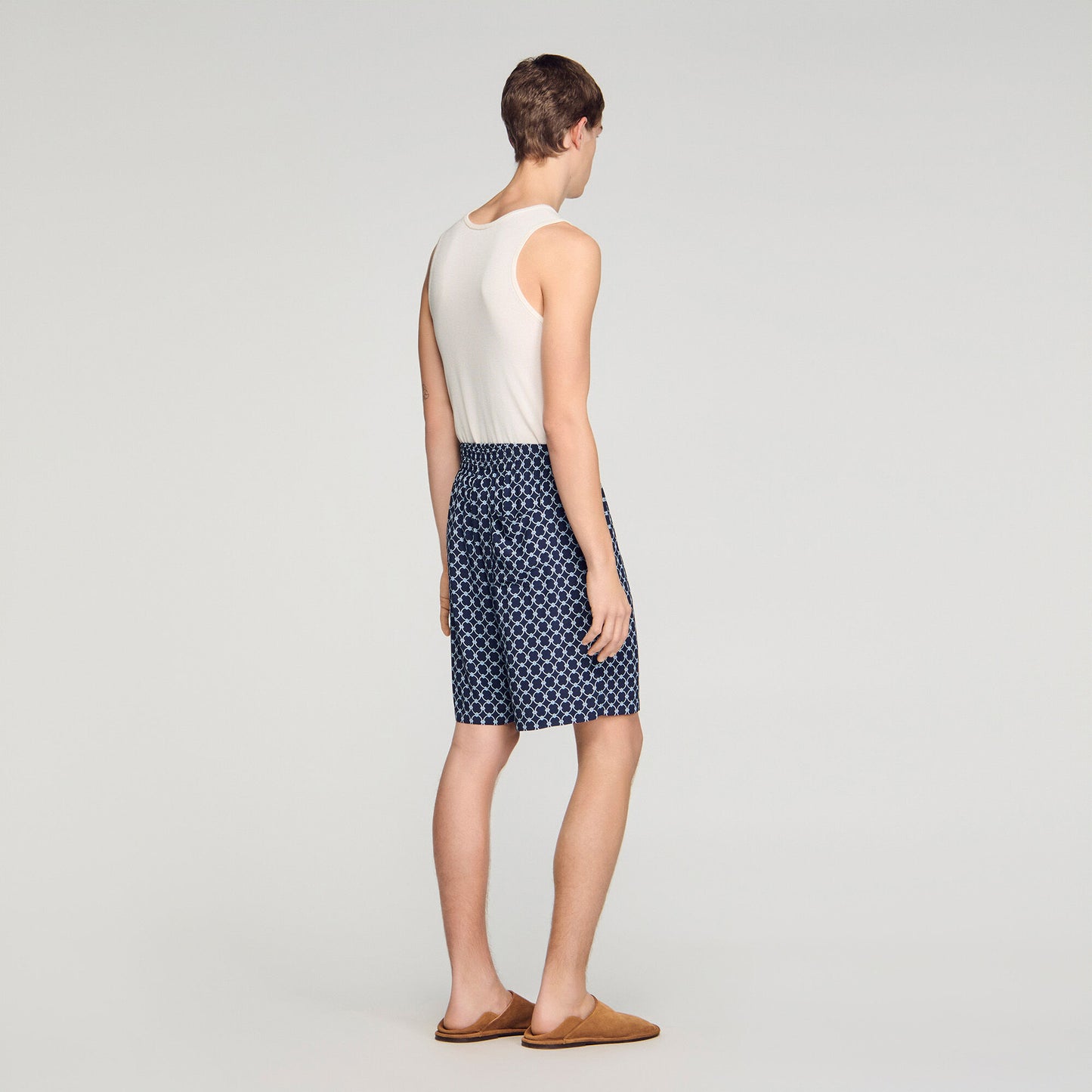 Link print floaty shorts