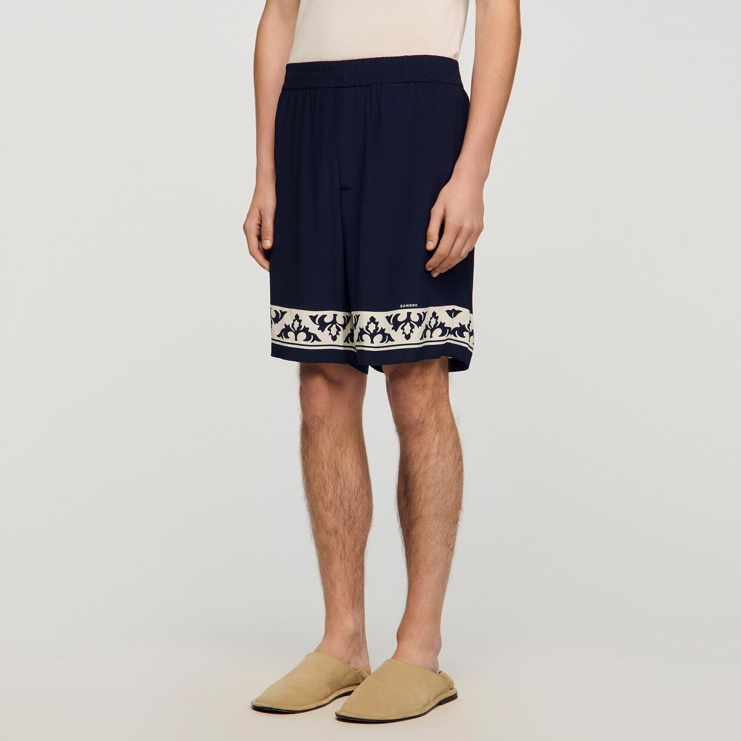 Contrast pattern floaty shorts