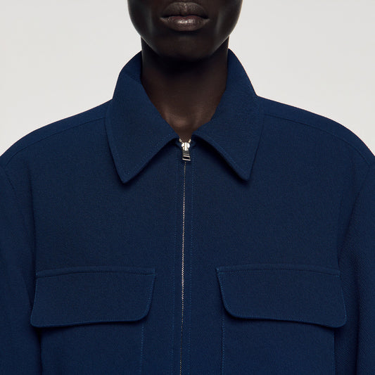Textured zip-up jacket