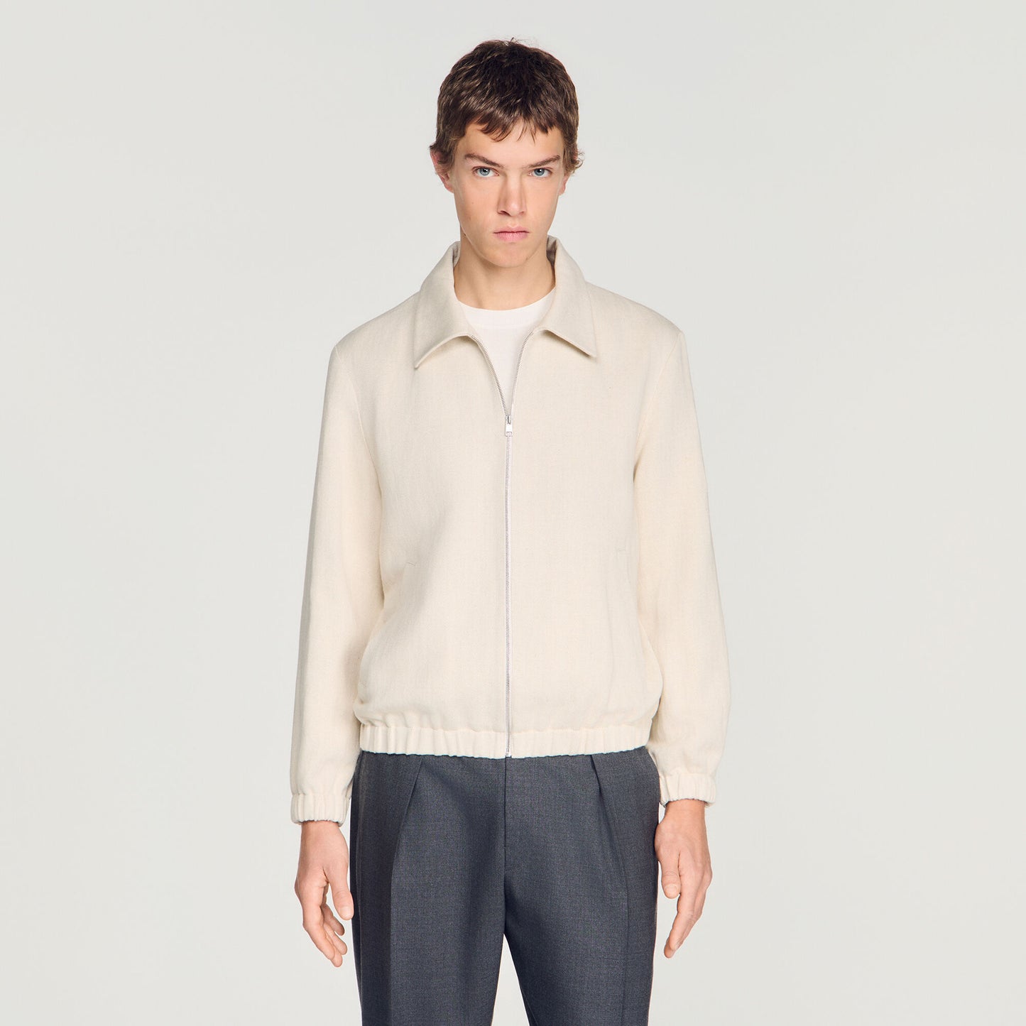 Cotton zip-up jacket