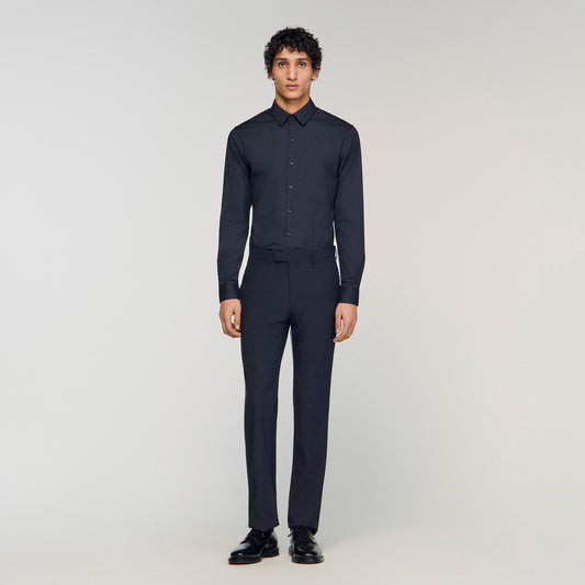 Fitted stretch cotton shirt