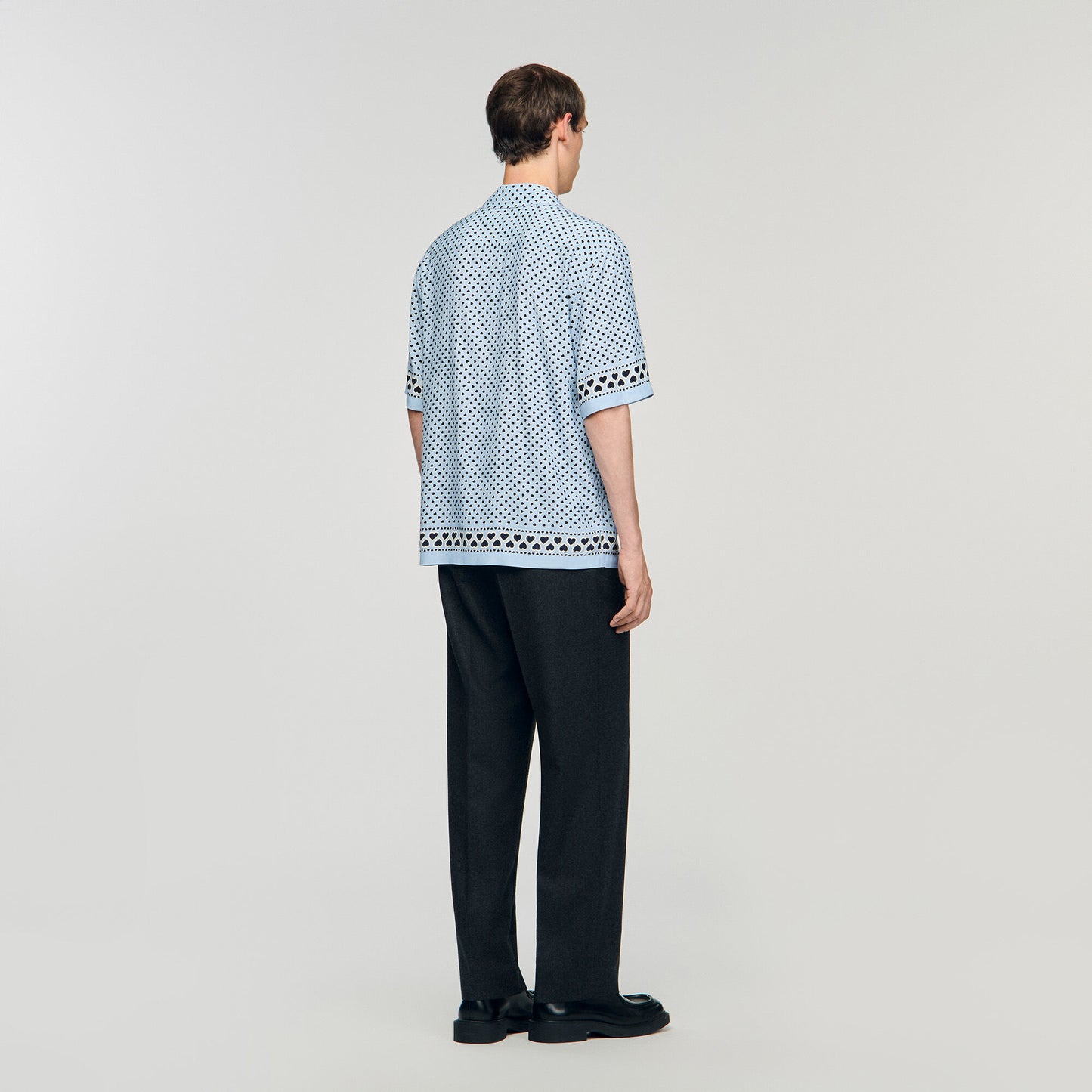 Heart motif flowing shirt