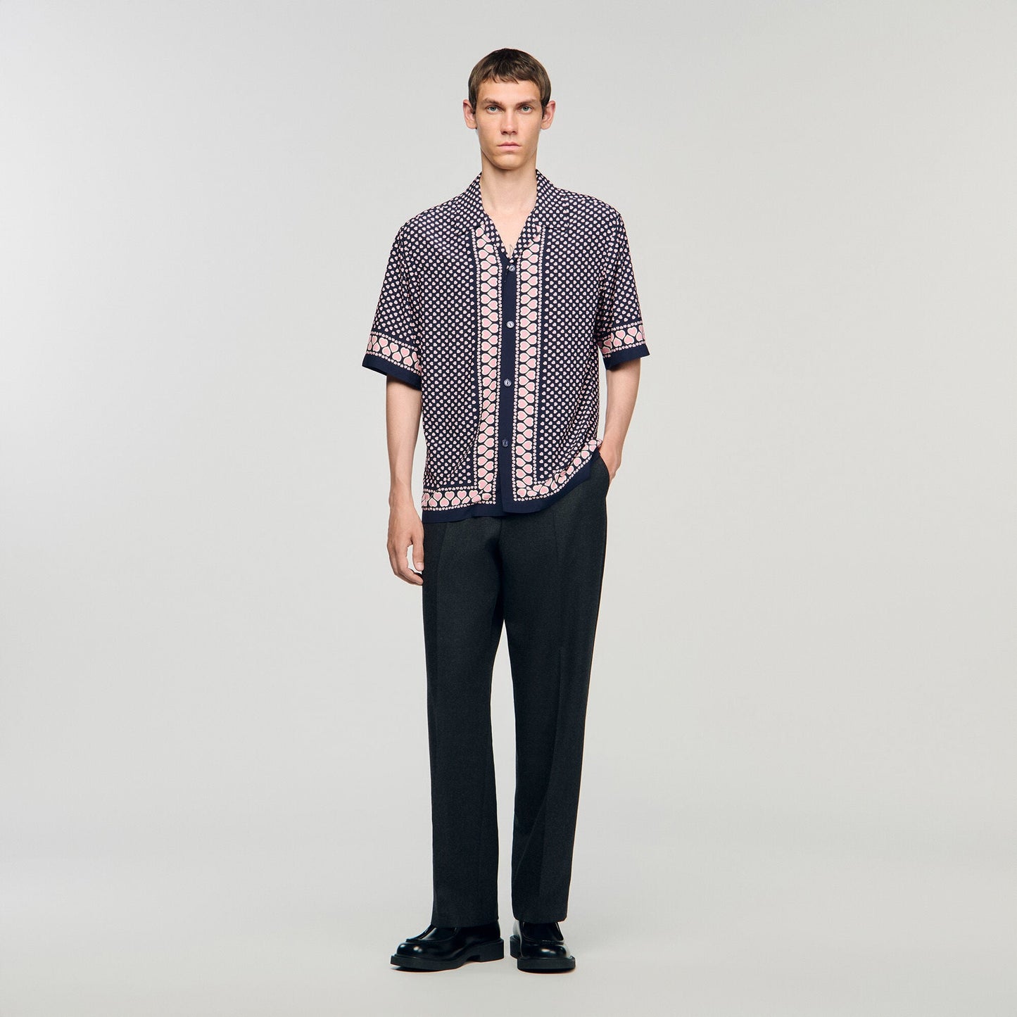 Heart motif flowing shirt