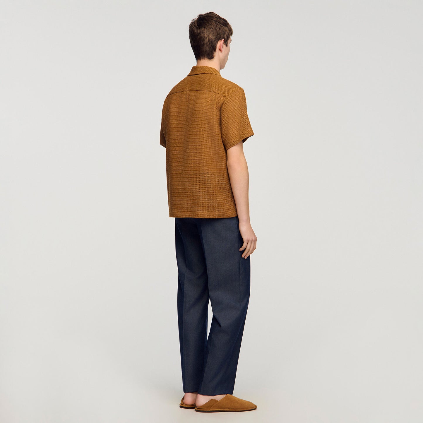 Openwork mesh shirt
