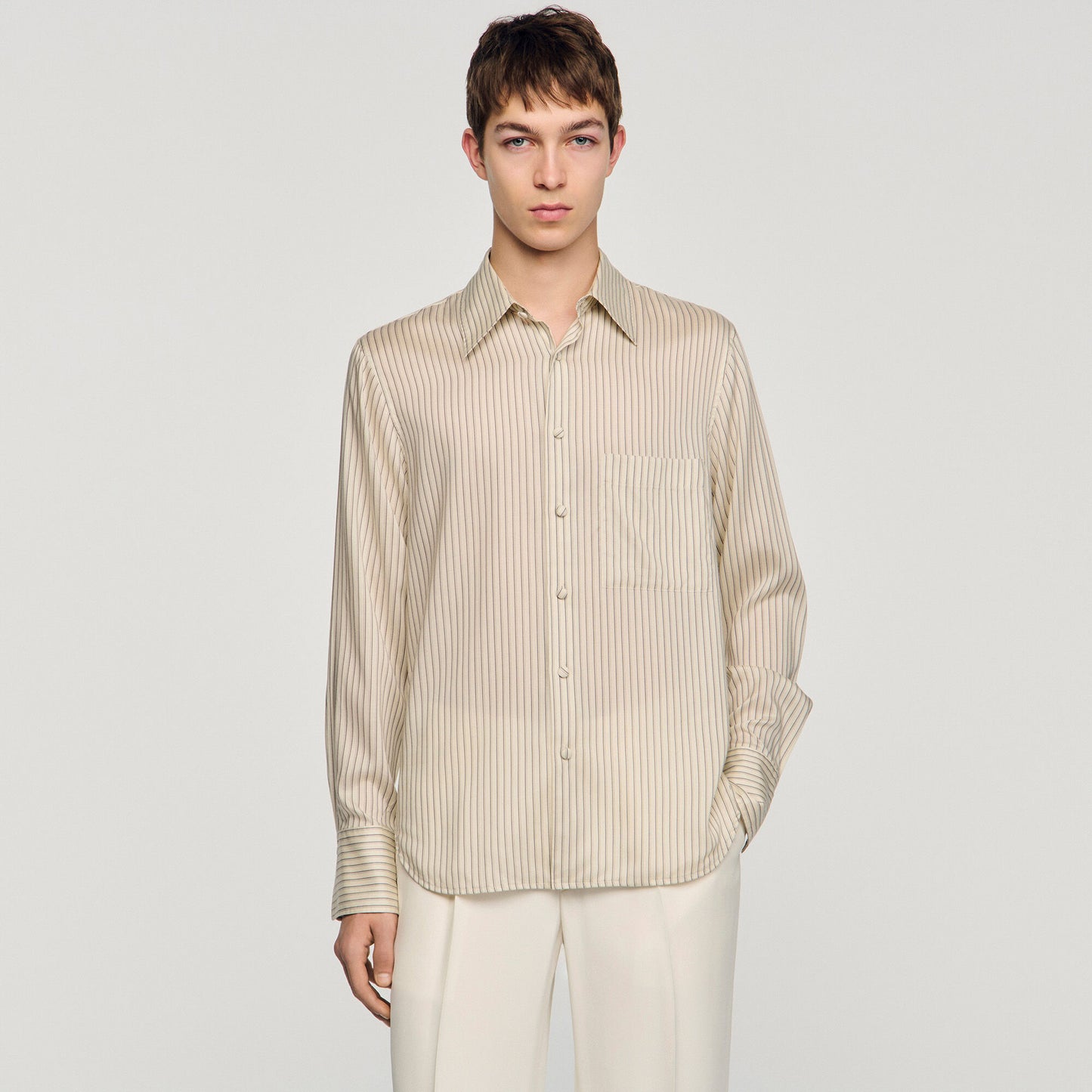Striped loose-fit shirt