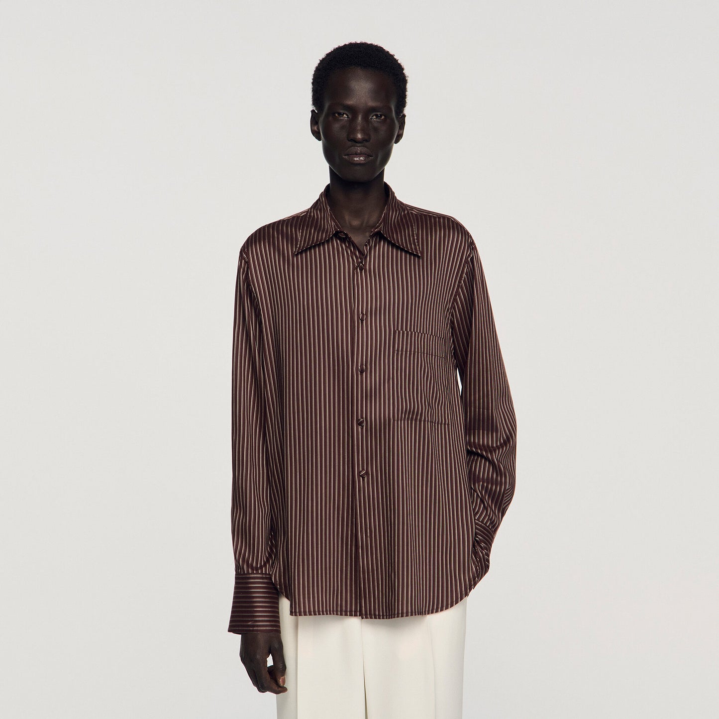 Striped loose-fit shirt