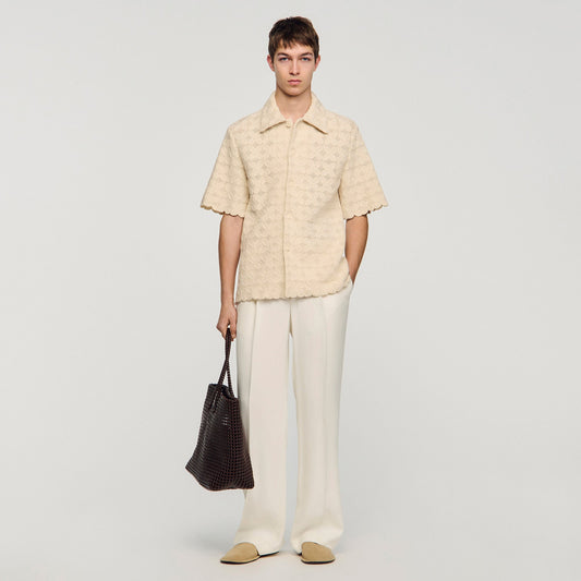 Cotton broderie anglaise shirt