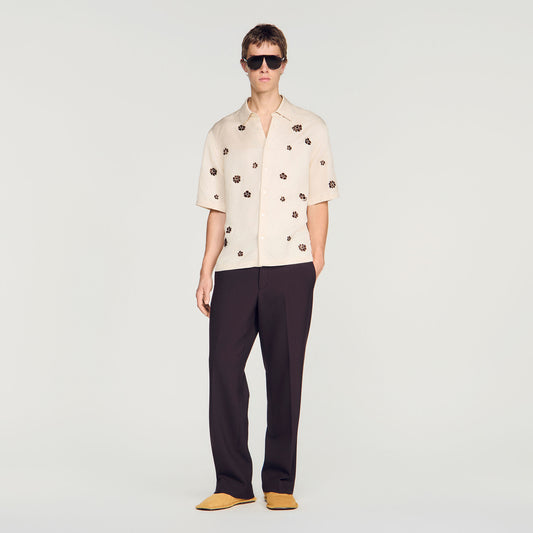 Loose-fit floral shirt