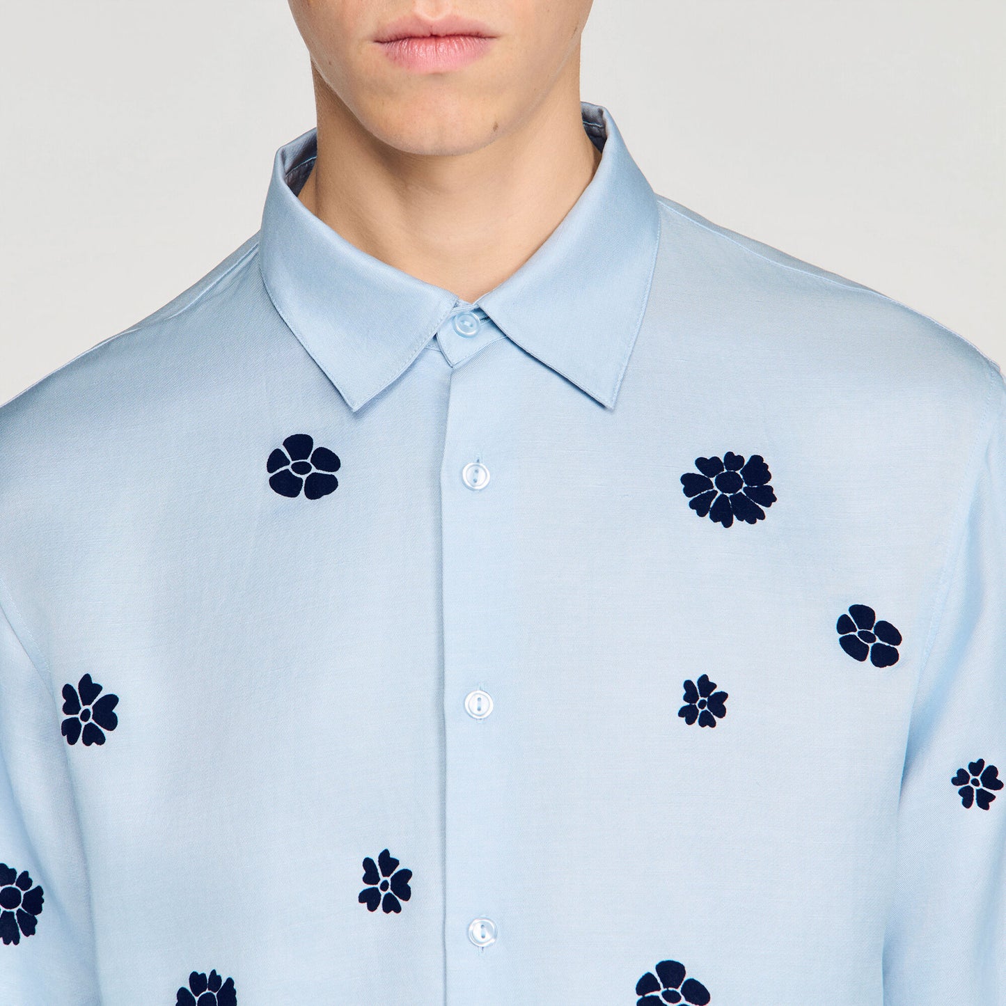 Loose-fit floral shirt