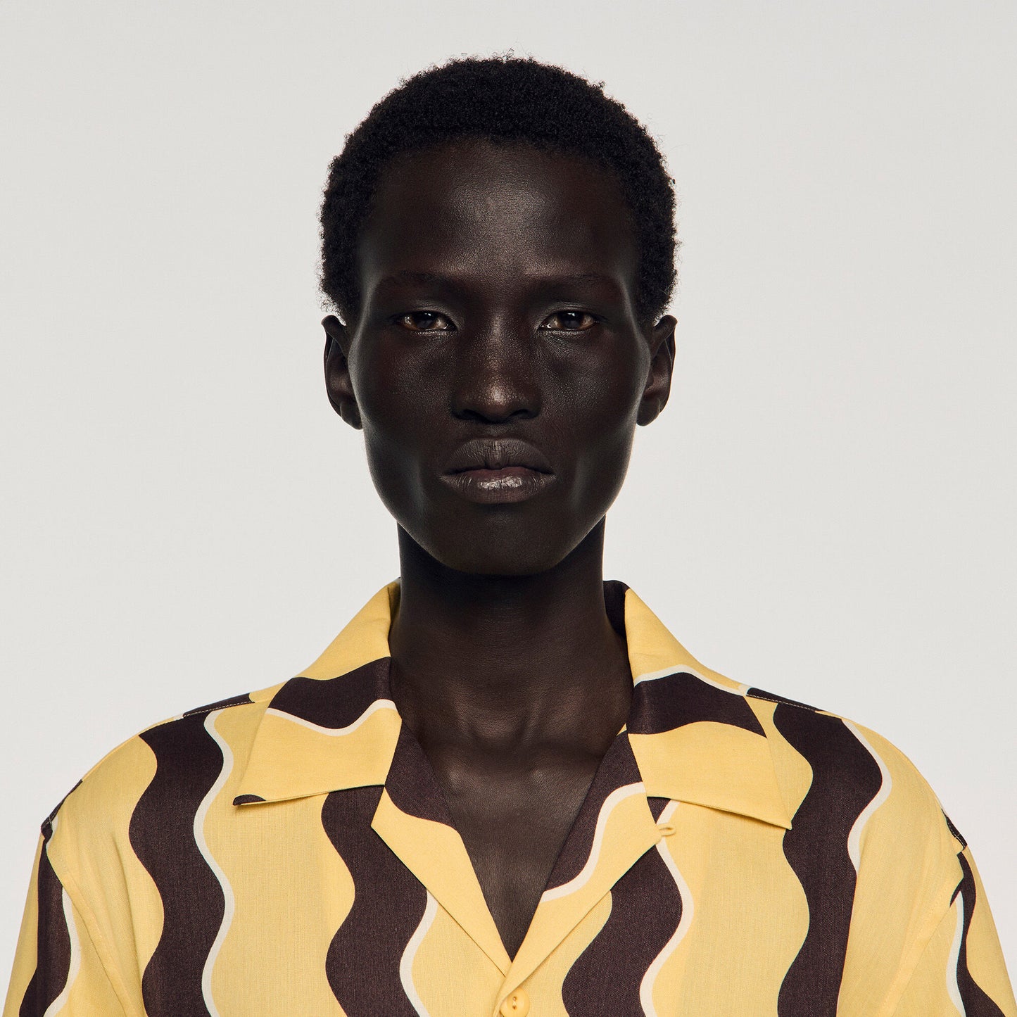 Printed linen shirt