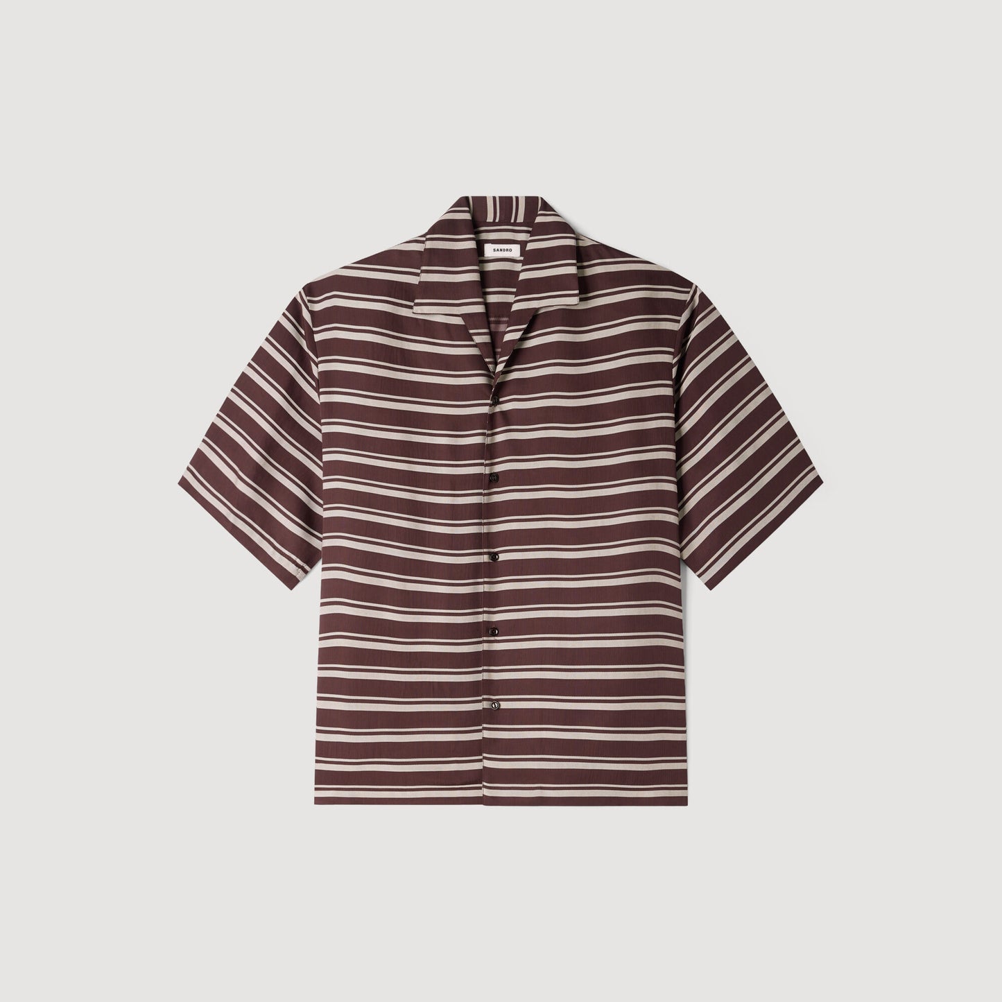 Striped boat neck shirt