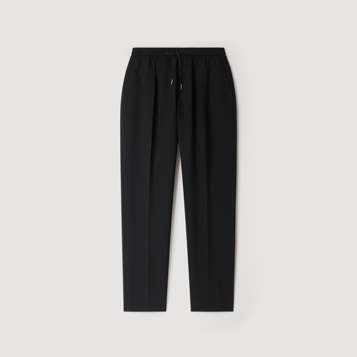 Elasticated straight trousers
