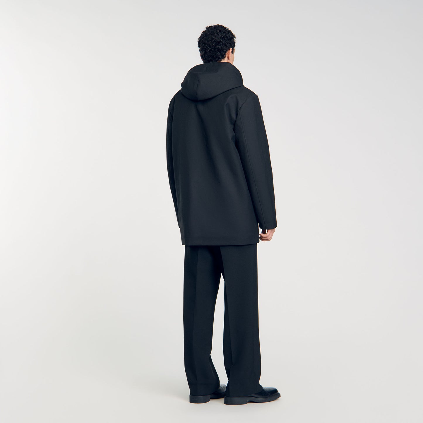 Hooded parka with zip