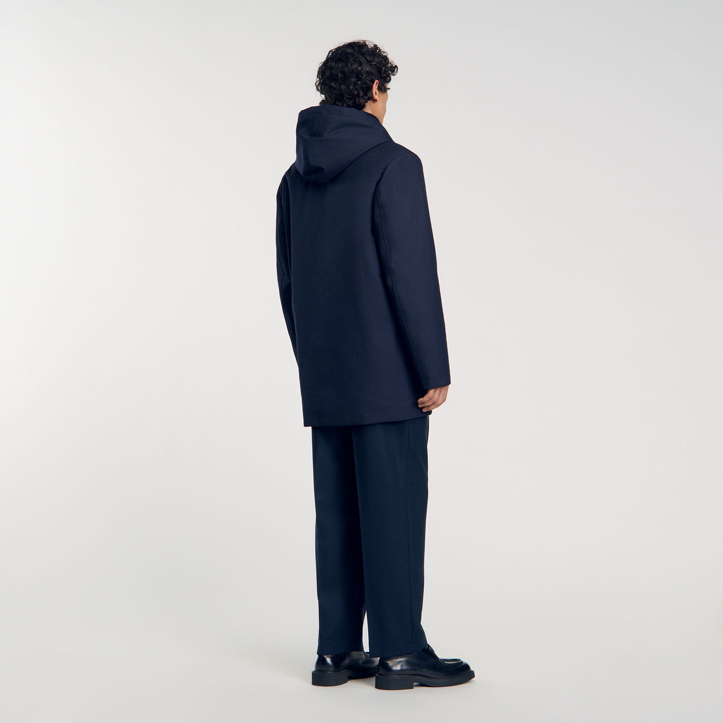 Hooded parka with zip