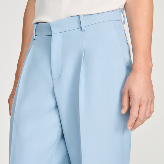 Wide-leg trousers with creases